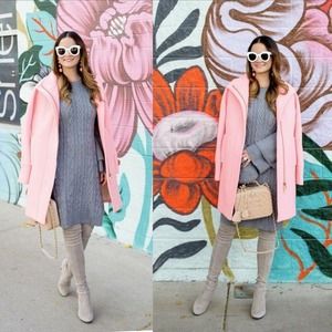 J. Crew Mercantile Plus Size 24 Women's Wool City Coat Cocoon Pink Fresh Rose